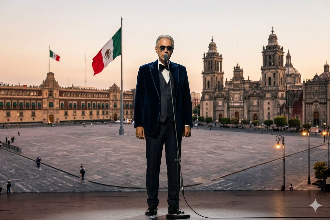 ¡El Zócalo se va a lucir! Conoce a los invitados de lujo para el concierto de Bocelli
